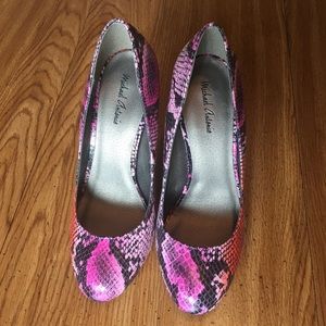 Michael Antonio Snake Print Heels